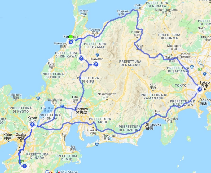 Itinerario di 15 giorni in Giappone