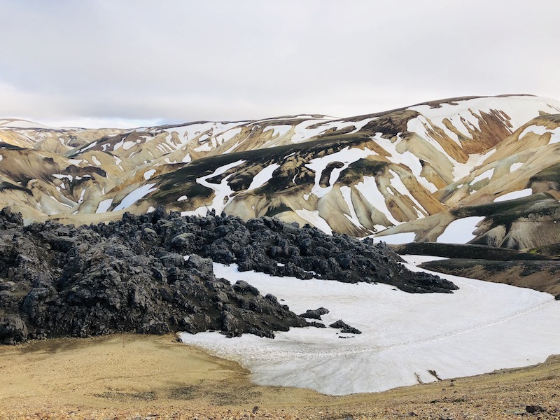 Il campo di lava visto dall'alto del Brennisteinsalda
