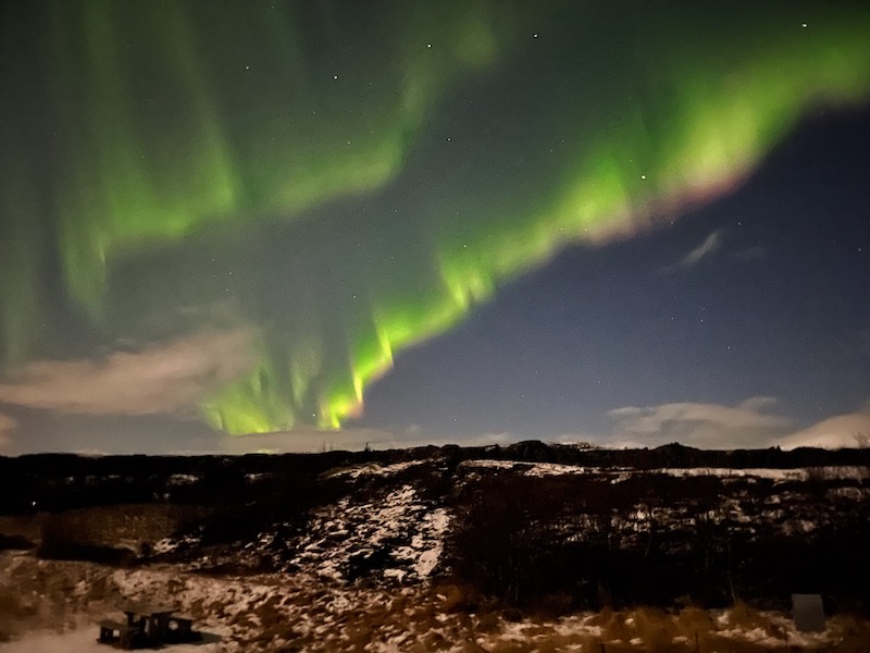 I colori dell'aurora in Islanda