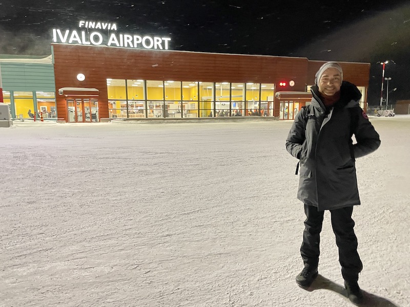 Pista innevata dell'aeroporto di Ivalo